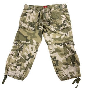 Mossimo Company Cargo Pants Womens 15 Camo Cropped Jogger Streetwear
